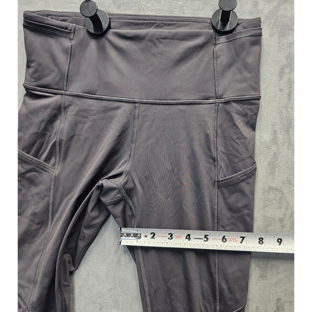 Lululemon Speed Up Crop High Rise Gray Leggings Side Pockets Size 6 LW6AS5S - Picture 9 of 12